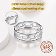 thumbnail image 3 of Men/Women Cuban Link/Spinner Rings, Size #06-#12, 18K Gold Tone/Stainless Steel/Black (Send Gift Box), 3 of 4