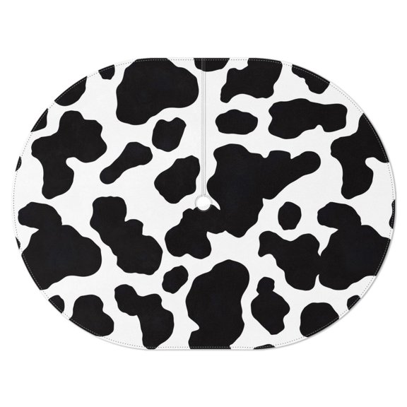 Outdoor Oval Waterproof Cow Print Tablecloth with Umbrella Hole and Zipper,Reusable Indoor/Outdoor Durable Table Cover for Patio, Party, Picnic 54 X 72 Inch