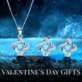 thumbnail image 5 of Eternal Rose with Necklace Earrings Set Birthday Gifts for Women Mom Preserved Real Flowers Mothers Day Valentines Day Gifts Anniversary Jewelry Sets for Women Grandma Wife Girlfriend Her (Blue), 5 of 9