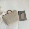 thumbnail image 4 of Bolso Con Asa Superior Bolsos de playa para mujer de verano Bolsos elegantes con asa superior para vacaciones junto al mar (Beige) Ehuebsd Para Estrenar, 4 of 9
