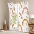 thumbnail image 3 of Boho Curtains & Drapes Cartoon Rainbow Curtains Bohemian Sun Cloud and Stars Blackout Curtains Botanical Flower Leaf Iridescent Stripes Window Treatments 38''Wx45''L, 3 of 5