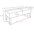 thumbnail image 4 of CorLiving Antonio White Bonded Leather 46" Wide Bench, 4 of 4