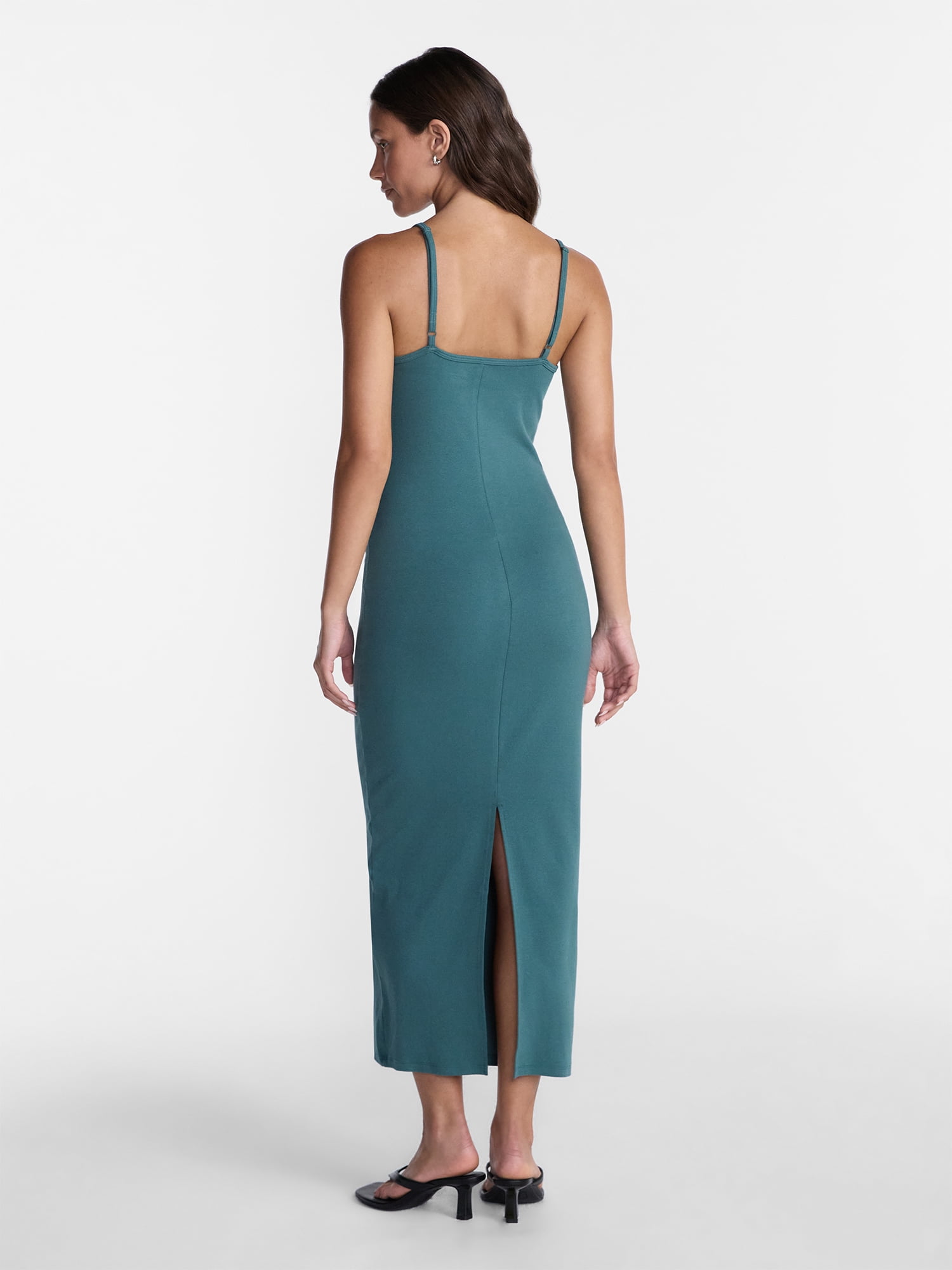 No Boundaries Ribbed Strappy Maxi Dress, Women's and Women's Plus XXS-4X