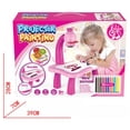 thumbnail image 2 of HLONK Kids Drawing Board Activity Table and Chair Set Bright Colors, 2 of 10