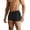 A Solid - Black, variant on COOFANDY Mens Bathing Suit Square Leg Swim Shorts Quick Dry Swimsuit Tight Swimwear with Liner