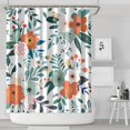 thumbnail image 2 of Watercolor Butterfly Shower Curtain – Artistic Floral Print, Romantic Botanical Style, 72x84 Inches with Hooks, 2 of 5