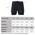 thumbnail image 5 of Skinny Men's 2-in-1 Running Shorts Quick Drying Breathable Active Training Exercise Jogging Cycle Shorts With Longer Liner, 5 of 7