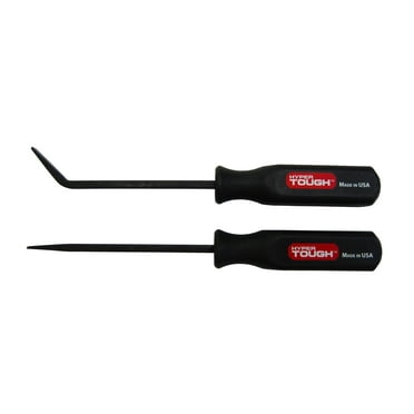 Hyper Tough 2-Piece Mini Handle Pry Bar Tool Set, Includes Straight and Curved Blade