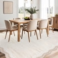 thumbnail image 2 of Washable Area Rug 6x9 Rugs for Living Room Low Pile Scalloped Bedroom Rug Non Slip Stain Resistant Dining Room Area Rug Neutral Soft Rugs for Office, Nursery, Kids Room, Beige, 2 of 8