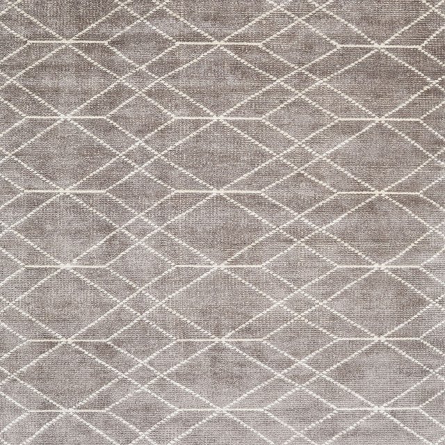 Ahgly Company Indoor Square Contemporary Pale Silver Gray Abstract Area Rugs, 10' Square