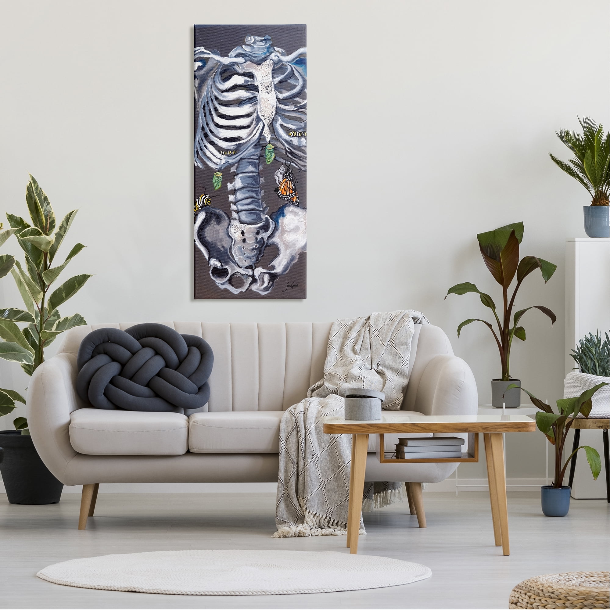 Stupell Industries Spooky Skeleton Crawling Insects Bugs Detailed Painting Painting Gallery Wrapped Canvas Print Wall Art, Design by Stacy Gresell