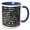 Blue/White, variant on 3drose, Black and Image of Silver Houndstooth Pattern, 15oz Mug