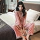 thumbnail image 5 of Pijama de mujer otoño e invierno cárdigan de manga larga traje primavera terciopelo dorado sexy encaje ropa de casa, 5 of 5