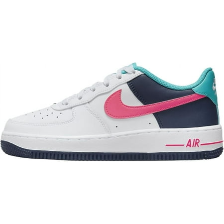 Big Kid's Nike Air Force 1 BG White/Racer Pink-Thunder Blue (HF4793 100) - 5.5