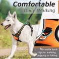 thumbnail image 4 of Arnés naranja para perros grandes, ajustable, reflectante y antitirones, fácil de poner, con asa de control, transpirable, duradero, para perros medianos y grandes., 4 of 5