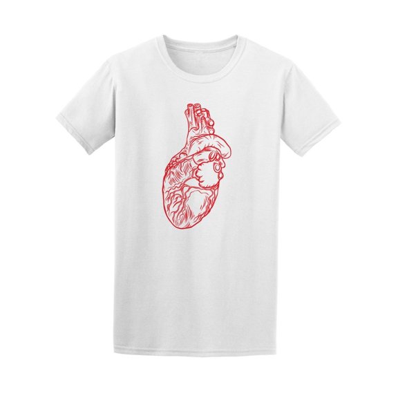Red Human Heart Realism Tee Men's -Image by Shutterstock
