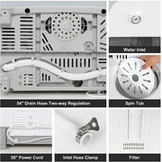 Costway Portable Twin Tub Washing Machine Washer(13.2lbs) & Spinner (8.8lbs) Grey
