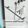 thumbnail image 6 of BARONAGE 31" W x 55" H Frameless Bathtub Shower Door, Fixed Bathtub Screen with 1/4" (6mm) Tempered Glass, 180° Rotatable Tub Glass Panel Door, Matte Black, 6 of 8