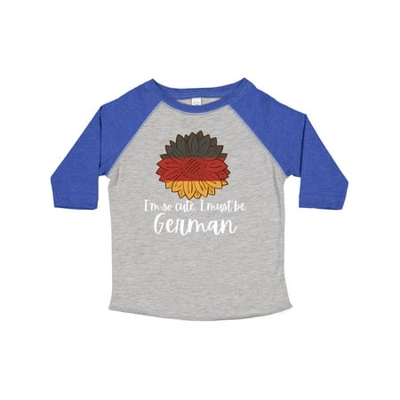 

Inktastic I m So Cute I Must Be German Sunflower Germany Flag Gift Toddler Boy or Toddler Girl T-Shirt