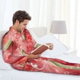 thumbnail image 5 of Bingfone Men's Pajama Set 2 Piece Loungewear PJs, Long Sleeve with Pajama Pants-Refreshing Watermelon Slices, 5 of 7