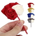 thumbnail image 2 of Delaman Man Boutonniere, 4Pcs 4.1 * 2.8in Práctico Broche Ribbon Exquisito Broche de Hombre para Bodas, Aniversarios, 2 of 5