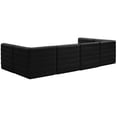thumbnail image 3 of Meridian Furniture Quincy Black Velvet Modular Sectional, 3 of 13