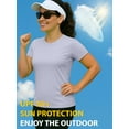 thumbnail image 3 of Women Athletic Workout Swim Shirt UPF50 Lightweight Short Sleeve Sun Tshirt light Grey-XXL, 3 of 8