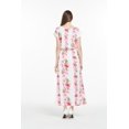thumbnail image 3 of Robe Maxi Simple Hawaïenne pour Femme à Manches Cap Luau L Rose Blanc Hibiscus, 3 of 5