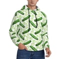 thumbnail image 2 of Sikiie Green Cucumber1 Men's Hoodie, Essentials Hoodie, Sweatshirt, Pullover Hooded Sweatshirt for Men-XX-Large, 2 of 7