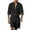 Black, variant on NAFUU Men's 2 Pieces Outfits Linen Sets For Men Long Sleeve Button Down Shirt And Drawstring Waist Shorts Summer Casual Beach Outfits Commuting Work Outfits