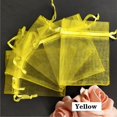 thumbnail image 1 of Bolsas de Organza de regalo de Navidad, embalaje de joyería, recuerdo de fiesta de boda, blanco, 7x9, 9x12, 10x15, 13x18cm, 6z, 50 unidades, 1 of 4