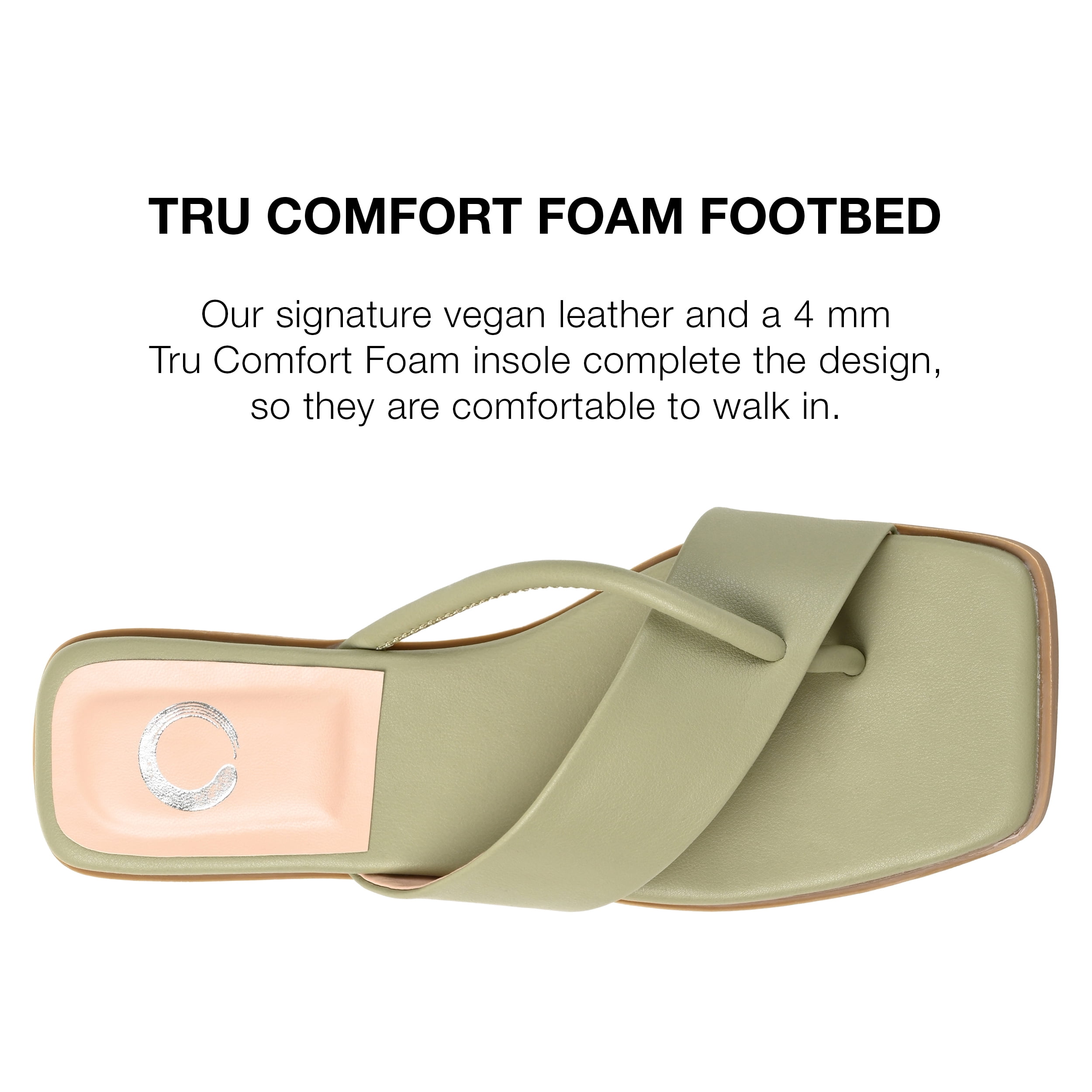 Journee Womens Mina Flip Flop Flat Sandals