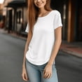 thumbnail image 5 of Women Casual Tops Short Sleeve Tshirts Summer Crewneck Tee Tops Blouses, 5 of 6