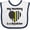 White and Navy, variant on Inktastic Dispatcher Mom Emergency Gold Line Flag Boys or Girls Baby Bib