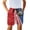 American Flag Firework Print, variant on Abstract Brushstroke Vertical Stripe Pattern Swim Trunks, Elastic Waist Board Shorts Bed Sheet Breathable Boys Swim Trunks for Swimming