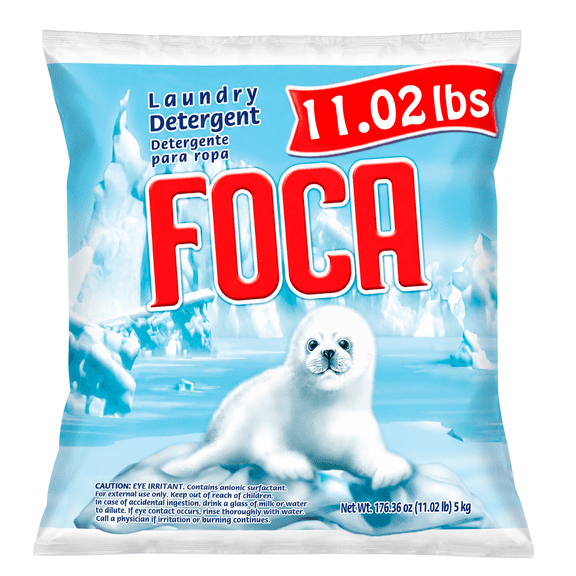 Foca Powder Laundry Detergent for Tough Stains, Enzyme Formula, 11.02 lbs