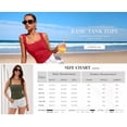 thumbnail image 5 of PRETTYGARDEN Tank Top for Women Summer Sleeveless Square Neck Double Lined Ruched Crop Tops Spring Going Out Y2k Clothes, 5 of 8