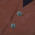 thumbnail image 3 of Men Western Cowboy Vest,Vintage Western Suit Vests,Slim Fit Wedding Faux Leather Vests Sleeveless Jacket Big and Tall Size M-4XL Coffee, 3 of 4