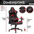 thumbnail image 7 of Gaming Chair, Office Chair, Ergonomic PC Computer Chair, Reclining Racing Chair with Headrest and Lumbar Support, Gaming Chair for Adults Men Women Teens, Suitable for Office, Study, Bedroom, Black, 7 of 7