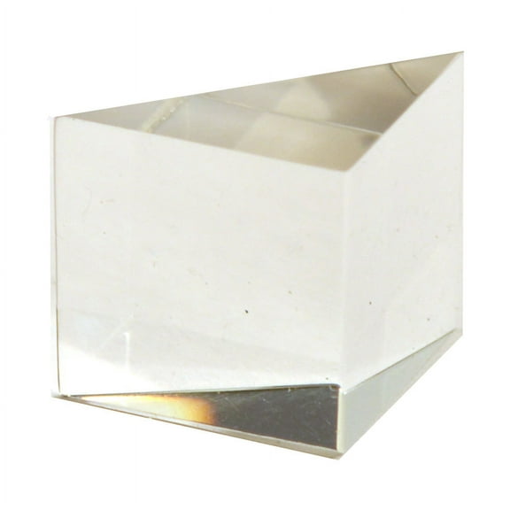 Small Right Angle Prism, 1.4" (35mm) Hypotenuse, 1" (25mm) Sides, Made of Acrylic