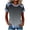 Black, variant on Staron Women's Casual Tops Round Neck Short Sleeve Loose Blouse Gradient Print Waffle Knit Fashion T Shirt, Purple XL