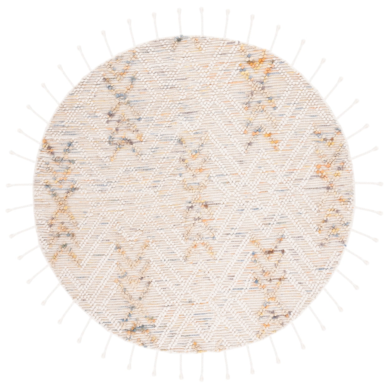SAFAVIEH Natura Keith Geometric Area Rug, Ivory/Orange, 4' x 6'