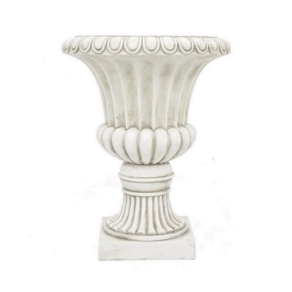 24" Ivory Resin Urn Planter