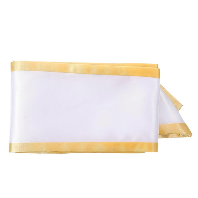 a refined product description based on the details you provided:\n\n \n\n**Unisex Graduation Stole Sash – White Satin Choir Shawl for School Graduations
