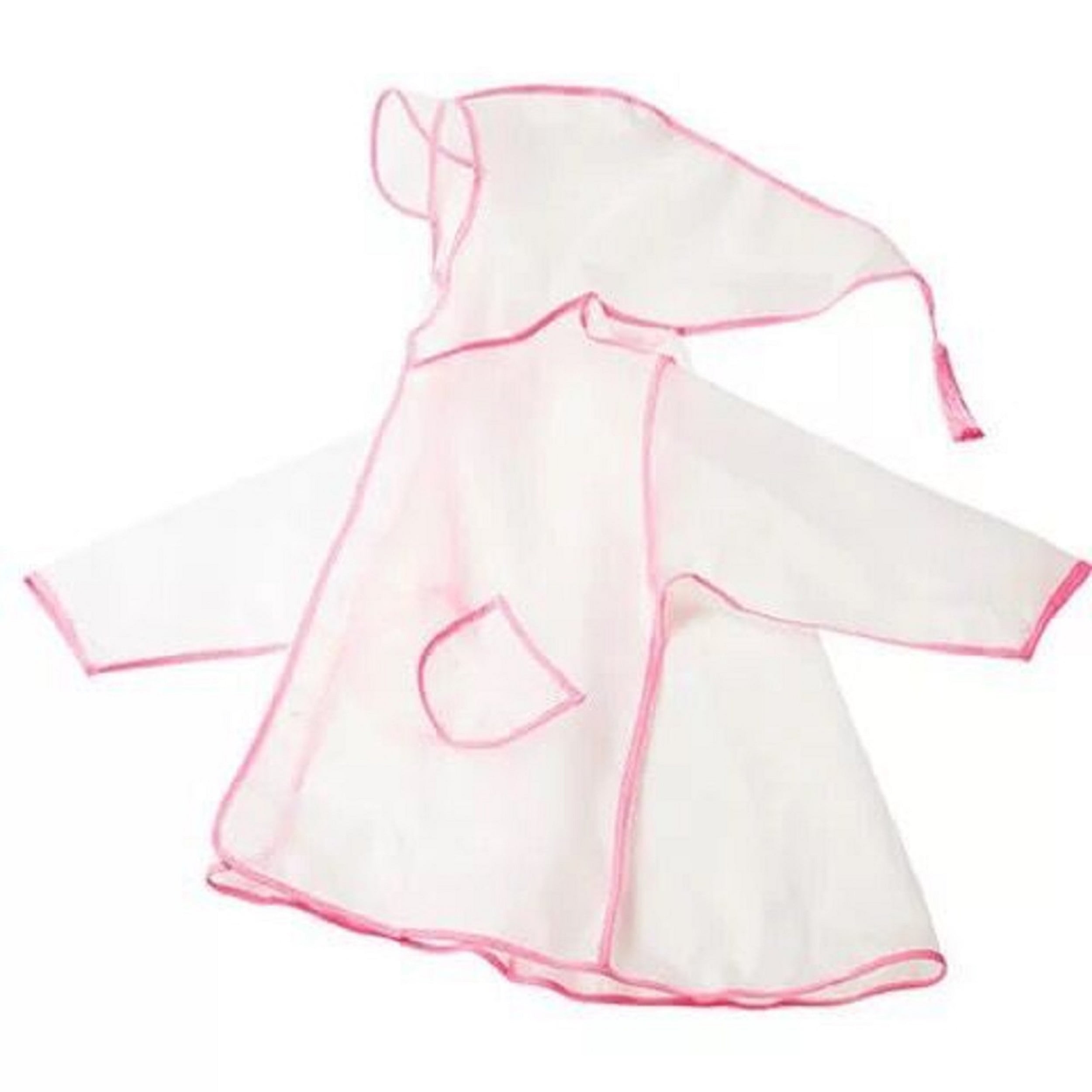 14 Girls Boys Kids Fashion Rain Poncho Raincoat with Hood and Sleeves Reusable for Ages 5 