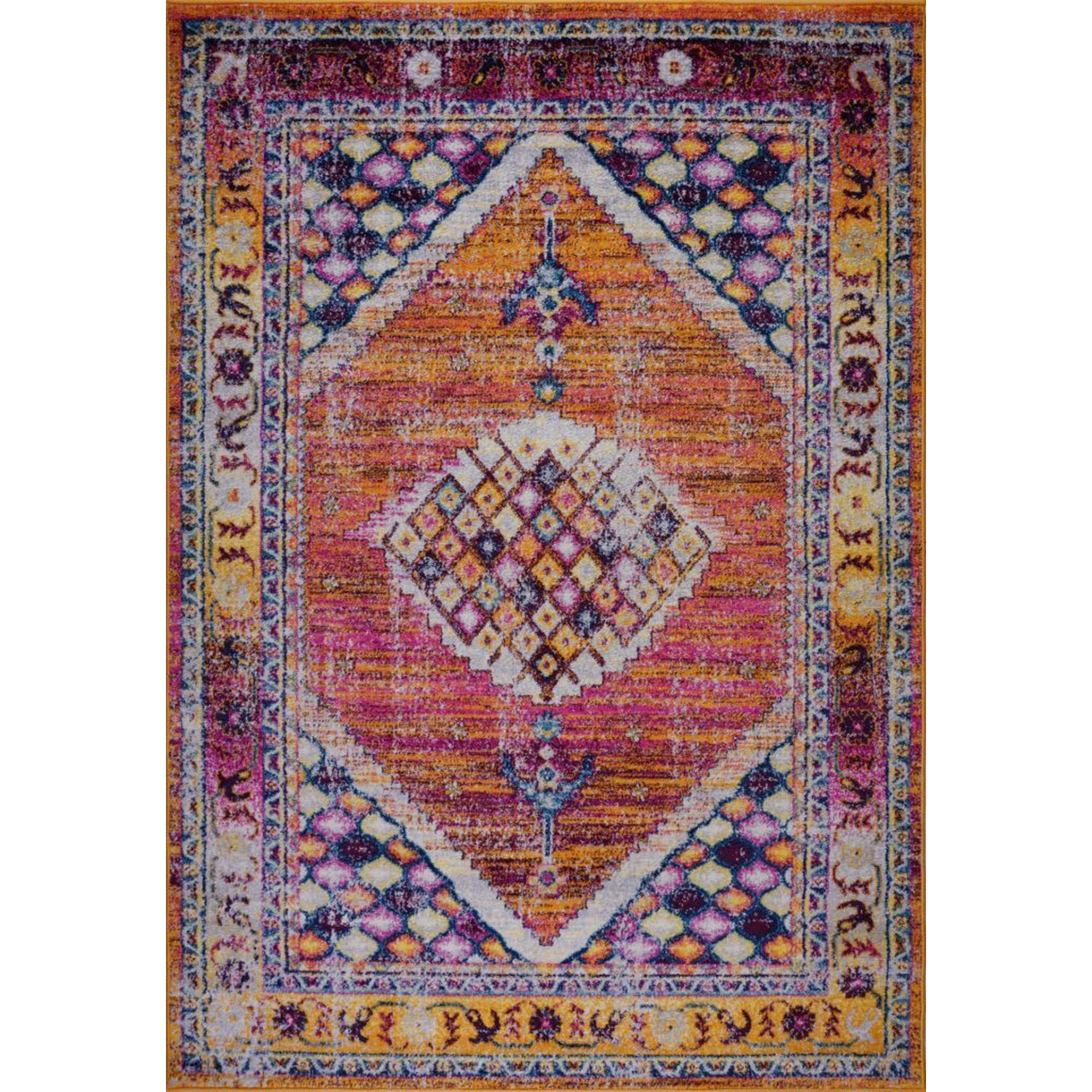 Ladole Rugs Sapphire Traditional Style Made In Europe Durable Turkish Area Rug Carpet Orange Burdy 6 5 X 9