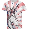 thumbnail image 1 of 4th of July Freedom is Magical Unicorn All Over Mens T Shirt Multi SM, 1 of 2