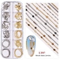 thumbnail image 1 of Xihbxyly Pegatinas para Decoración de Uñas, Juego de Cadenas Metálicas Decorativas, Fácil Aplicación para Diseños Únicos, Flores Secas para Efectos Impactantes, Decoración de Uñas Diy para Eventos, I, 1 of 3