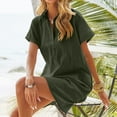 thumbnail image 4 of Fankiway Mode Femme Robe Décontractée à Boutons Col Rabattu Manches Courtes Robes Grande Taille pour Femmes Courbes Robes Midi pour Femmes Robes de Printemps pour Femmes 8652, 4 of 5
