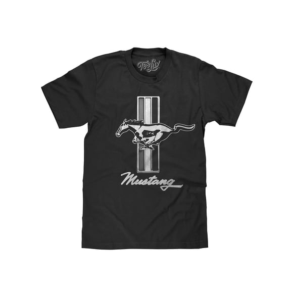 Tee Luv Men's Grayscale Ford Mustang Shirt